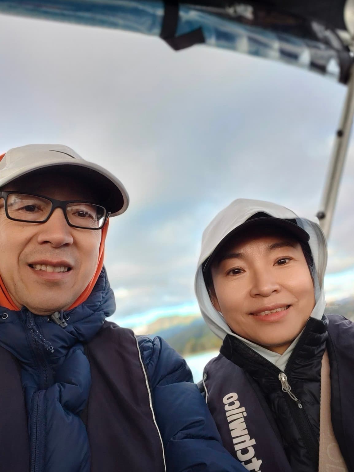 As the water taxi headed north, the two of us pulled our hats and jackets close.