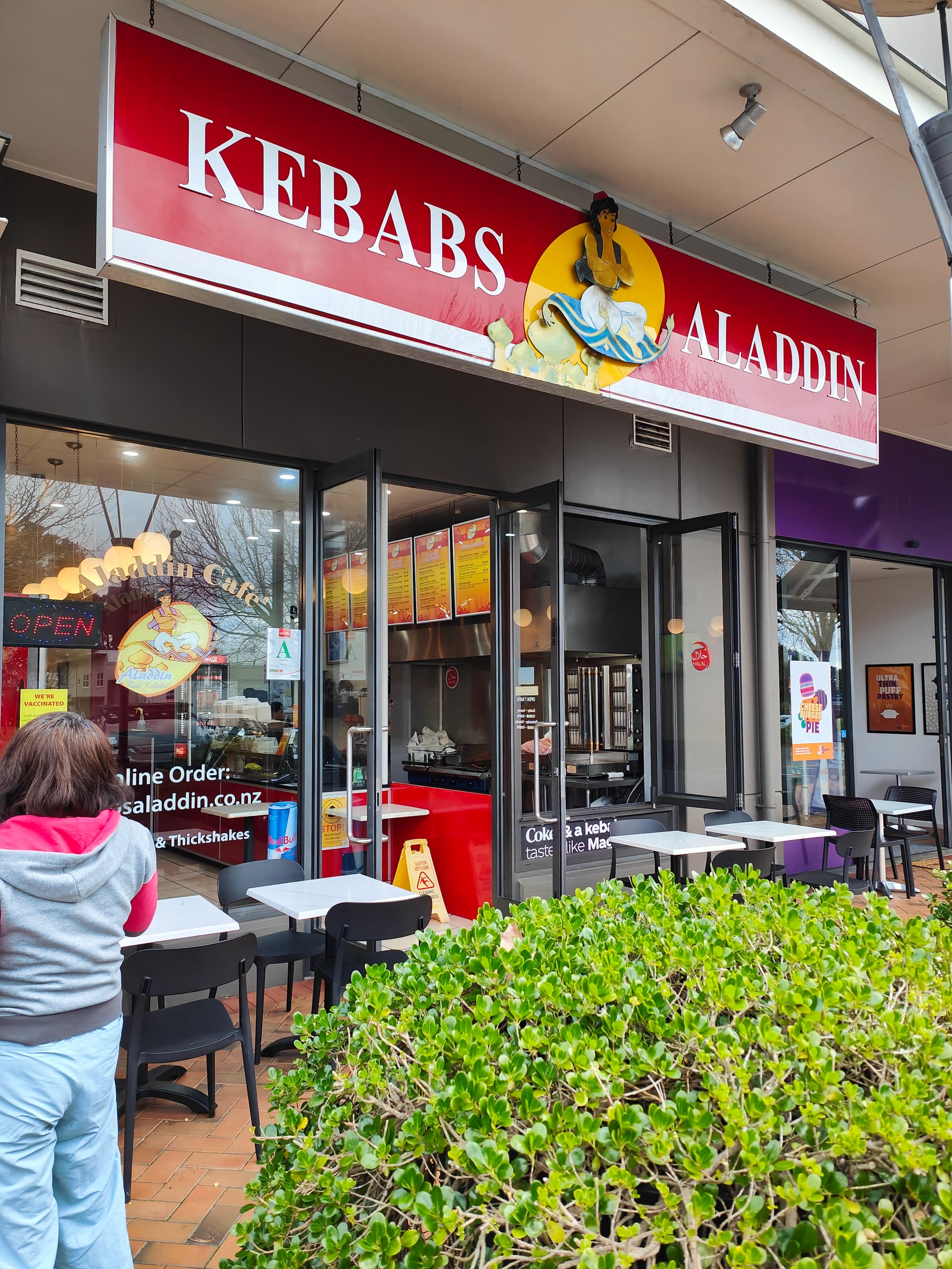 Aladdin Kebab exterior at Botany Junction