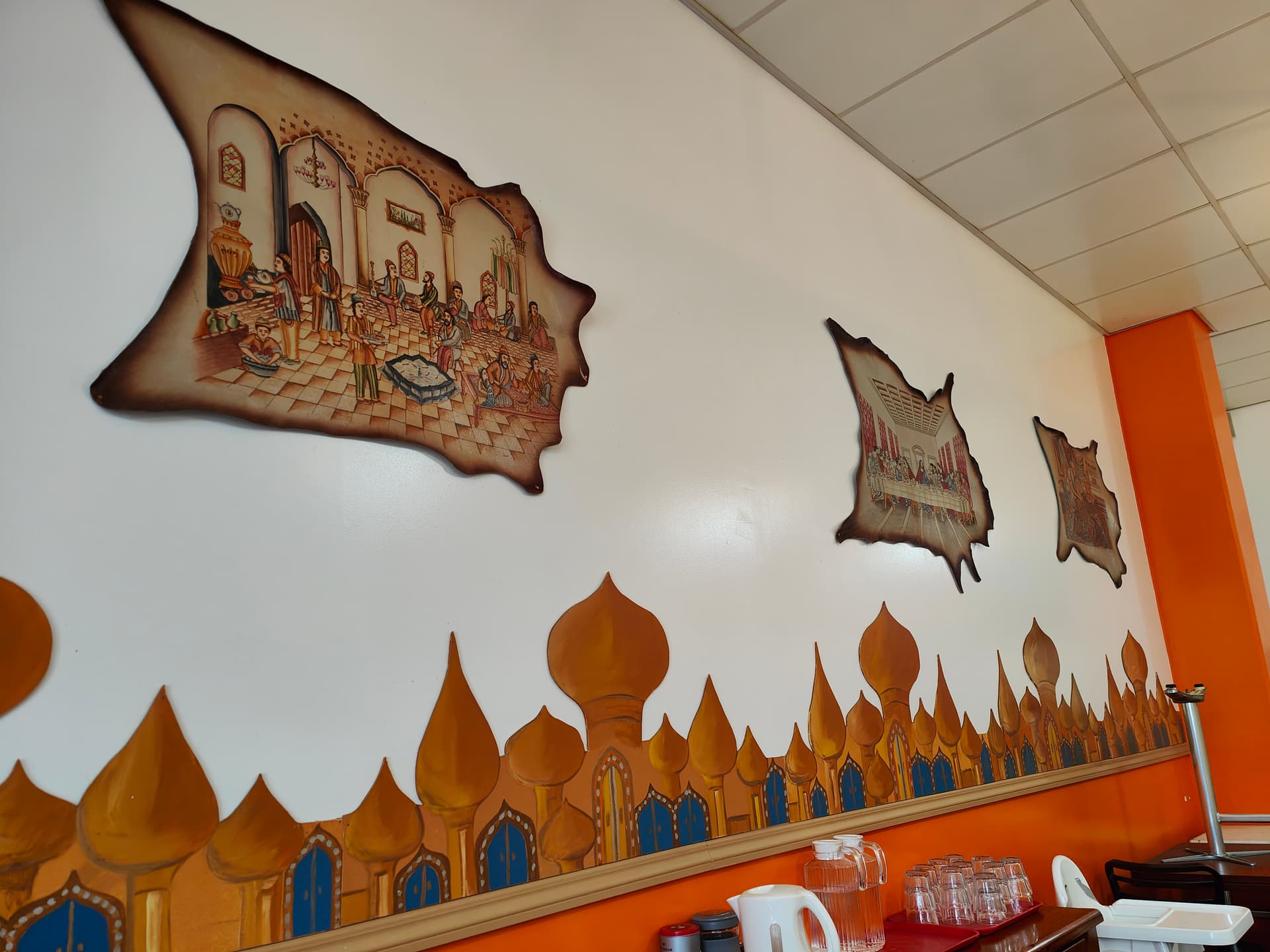 One Middle Eastern-style decorated wall inside Aladdin